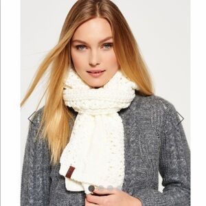 Superdry North Cable Scarf EUC 63” X 13.5”